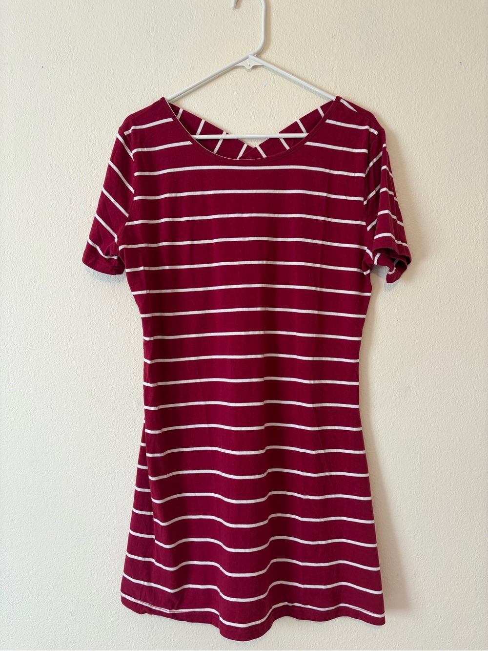 Striped Short Sleeve Tee Dress Size XL Women’s